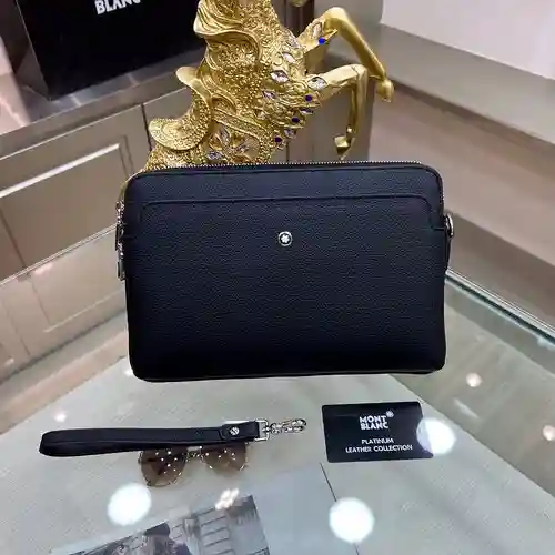 Bolso de mano para hombre Wan@Baolong hecho de piel de vaca Original importada, bolsa de regalo con 