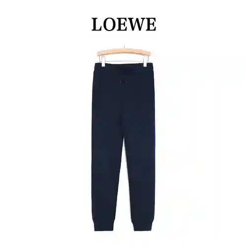 Loe*we/Luo Yiwei pantalones oscuros de polar con logo en relieve