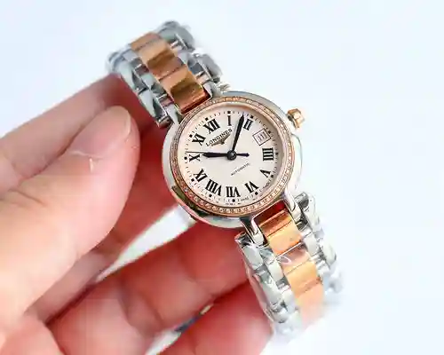 Lang@Qin Watch Reloj para mujer con movimiento mecánico original totalmente automático, caja y corre