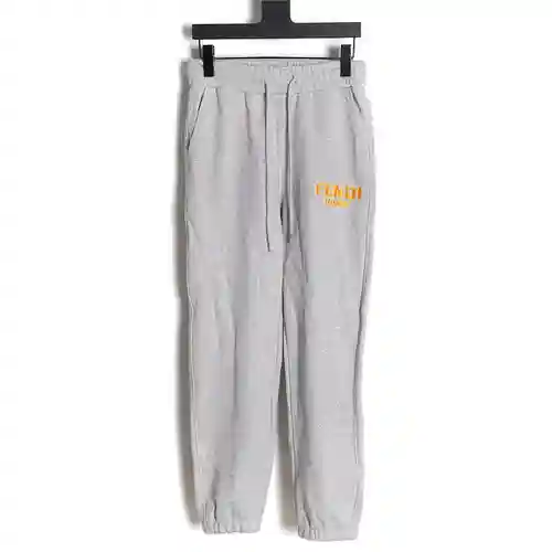 Fen*di Fendi 23FW pantalones con letras bordadas