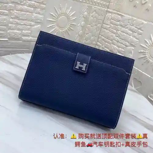 Bolso de mano para hombre Her@mès, fabricado en piel de vacuno original importada, alta calidad, ent