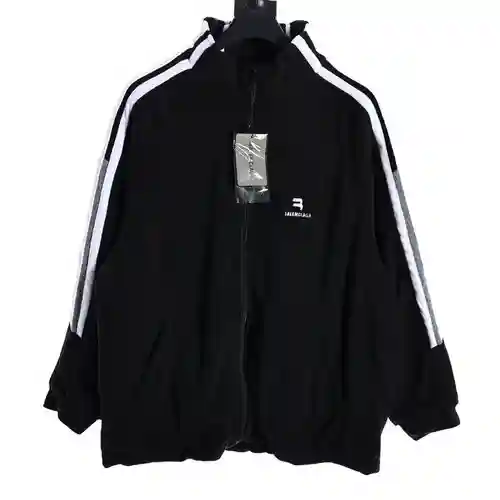 Cárdigan con cremallera de forro polar con cuello alto y bloque de color bordado con letras BLCG