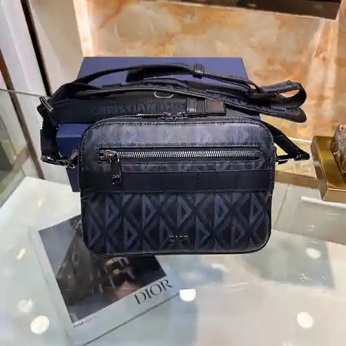Bolso mensajero DI para hombre, fabricado en cuero original superior importado, versión réplica de a