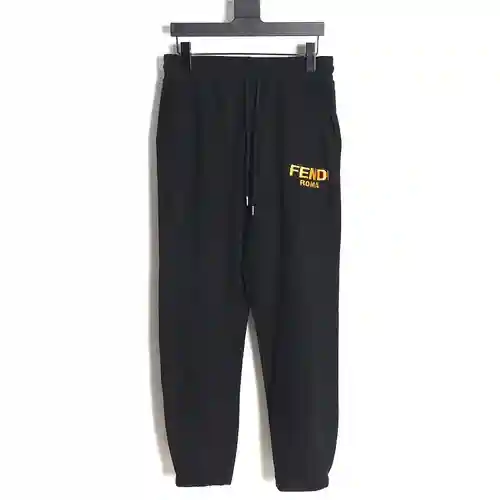 Fen*di Fendi 23FW pantalones con letras bordadas