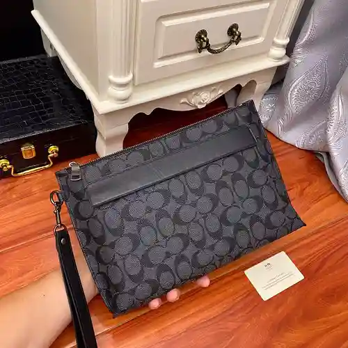 Bolso de mano para hombre Coach@Chi, fabricado en piel de vacuno original importada, alta calidad, e