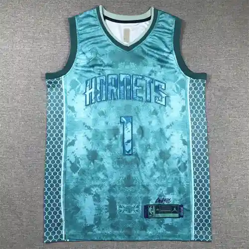 Hornets No. 1 LaMelo Ball transfer camiseta verde versión MVP de la temporada 22-23