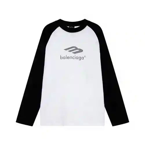 BLCG/Paris nueva camiseta de manga larga con estampado de silueta de aceite a juego en color blanco 