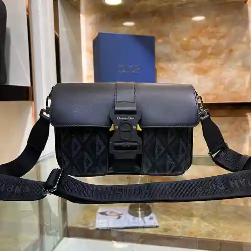 Bolso bandolera DI para hombre, elaborado en cuero original superior importado, versión réplica de a