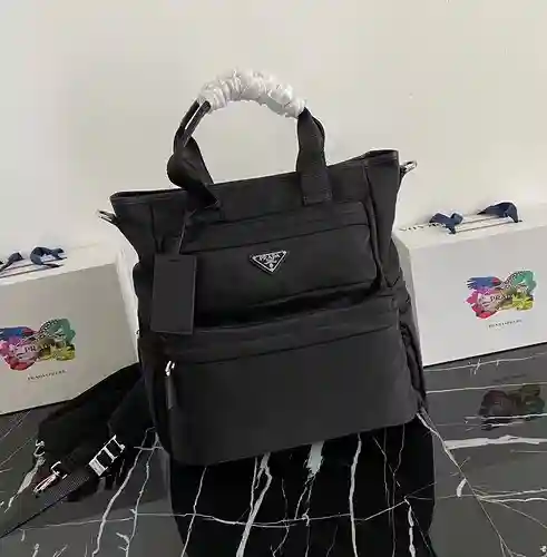 PRA@DA Bolso especial para hombre hecho de cuero original importado de primera calidad Versión répli