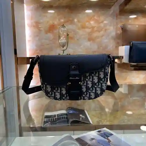 Bolso bandolera DI para hombre, elaborado en cuero original superior importado, versión réplica de a