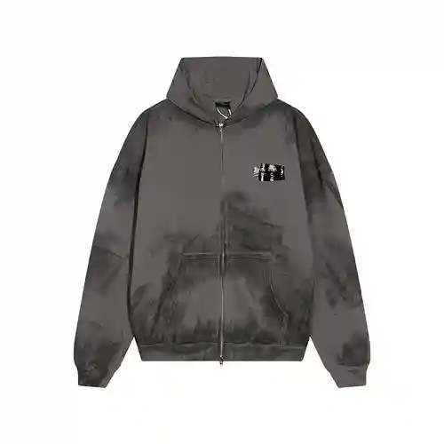 BLCG/Paris chaqueta con cremallera de vinilo de cola de graffiti pintada a mano
