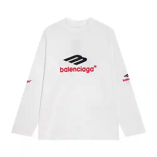 BLCG/Paris nueva camiseta de manga larga con cuello redondo y logo M bordado