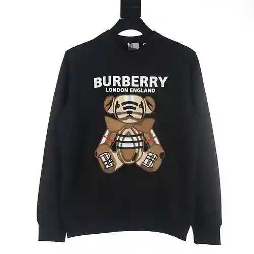 Burberry BBR sudadera con osito bordado y cuello redondo