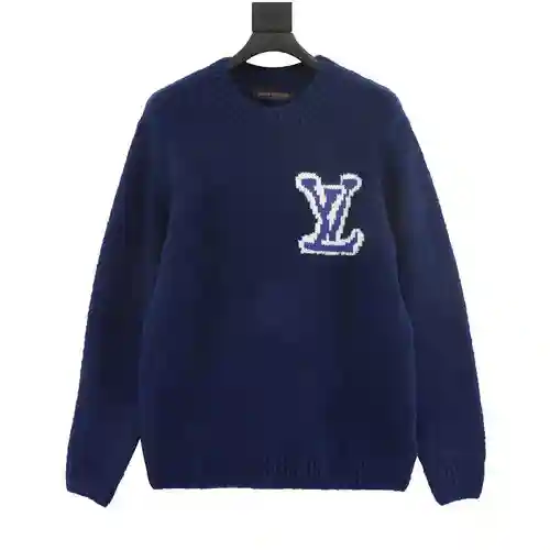 Lana en intarsia con logo espejo 1V