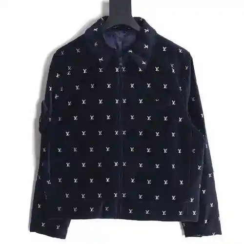 Chaqueta de algodón aterciopelada con estampado integral LV Louis Vuitton 23FW