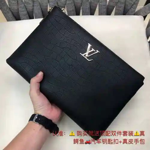 Bolso de mano para hombre LL, elaborado en piel de vacuno original importada, alta calidad, entrega 