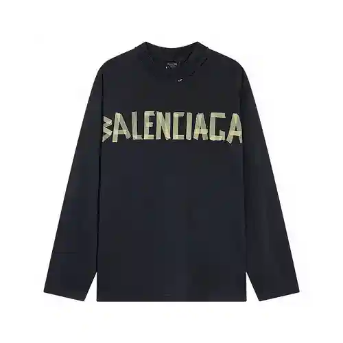BLCG/Paris nueva camiseta de manga larga con estampado de vendaje de cinta amarilla