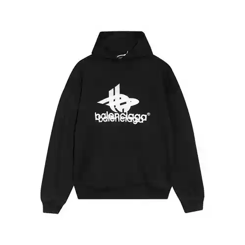 Sudadera con capucha y estampado de letras superpuestas BLCG/Paris