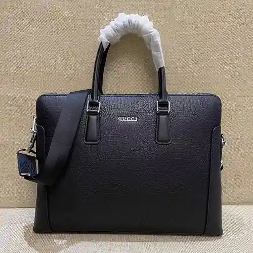 Maletín GUCC para hombre, fabricado en cuero original importado de primera calidad, versión réplica 