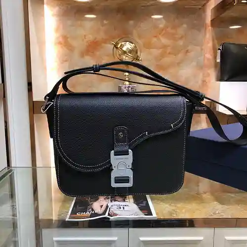 Bolso bandolera DI para hombre, elaborado en cuero original importado de primera calidad, versión ré