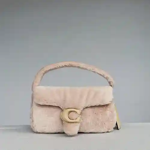 coa@Chi bolso de terciopelo de felpa fabricado en piel de vacuno original importada, alta calidad, e