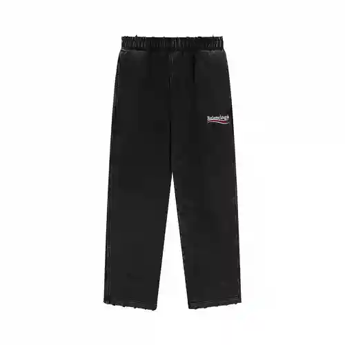 BLCG/Cola Classic #Washed Pantalones deportivos bordados con ondas de coque desgastadas