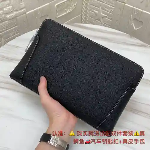 Bolso de mano para hombre Her@mès, elaborado en piel de vacuno original importada, alta calidad, ent