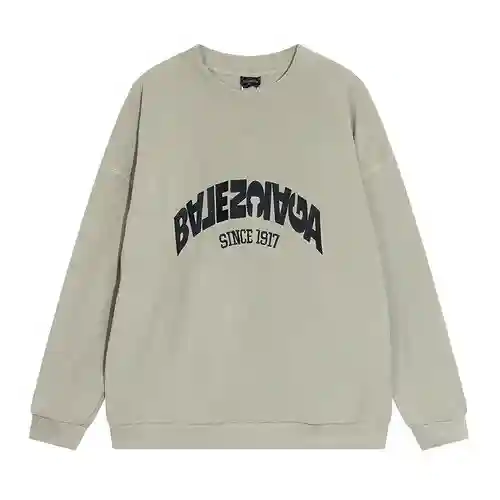 BLCG/Paris nueva sudadera polar con cuello redondo bordada con letras inversas BB