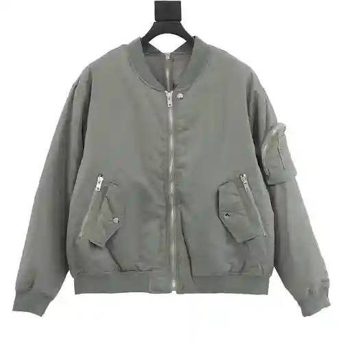 GRAILZ 23FW chaqueta de algodón con cremallera y patchwork