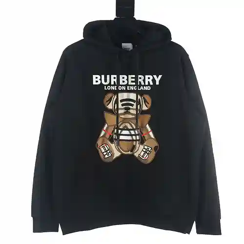 Burberry sudadera con capucha y osito de peluche bordado BBR