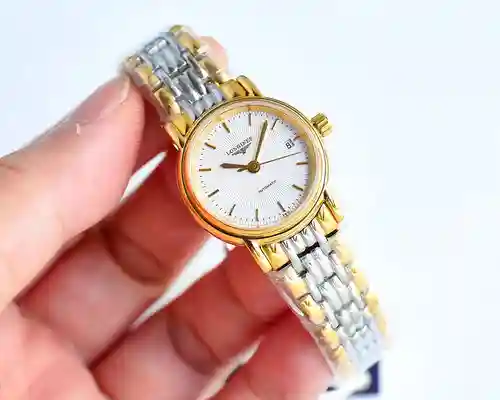 Reloj Lang@Qin Reloj para mujer con movimiento mecánico original totalmente automático Caja y correa