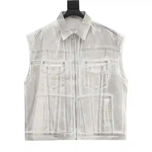 Chaleco de mezclilla desgastado y reflectante GVC 23FW