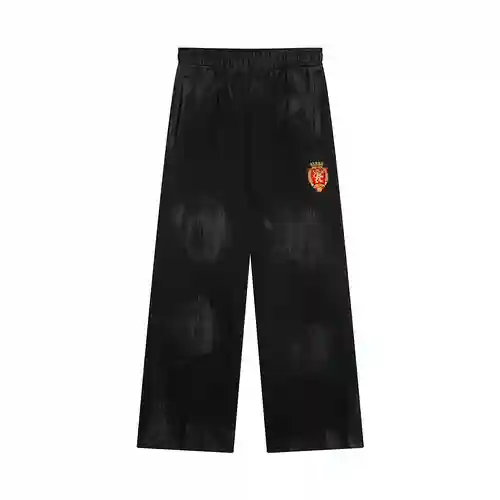 BLCG/Paris nuevos pantalones de chándal bordados con el escudo de fútbol desgastado pintado a mano