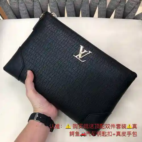 Bolso de mano para hombre LL, elaborado en piel de vacuno original importada, alta calidad, entrega 