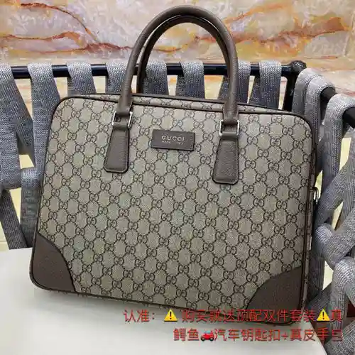 Maletín GUCC para hombre, fabricado en cuero original importado de primera calidad, versión réplica 