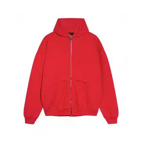 BLCG/Paris nuevo rojo cinta amarilla vendaje impreso chaqueta con capucha y cremallera