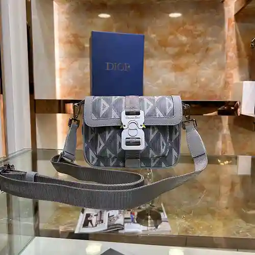 Bolso bandolera DI para hombre, elaborado en cuero original superior importado, versión réplica de a