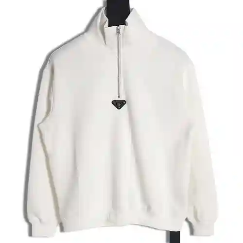Pra*da 23FW sudadera con cuello alto y media cremallera