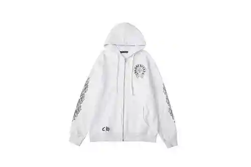 Chaqueta tipo cárdigan con cremallera y estampado CH/Cro Heart Horseshoe, mismo estilo para hombres 