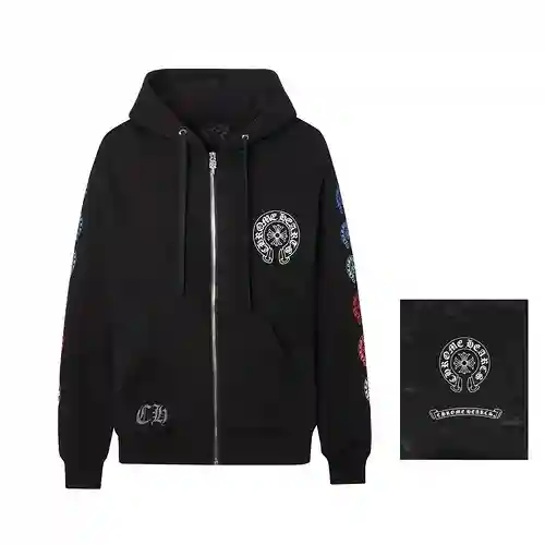 CH/Cro Heart Horseshoe Cardigan Chaqueta con cremallera y etiqueta de hilo, el mismo estilo para hom