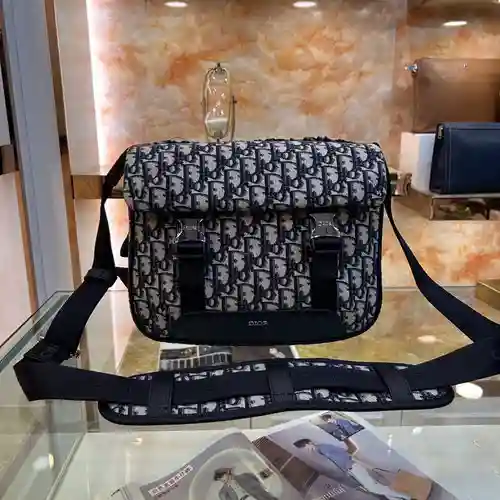 Bolso bandolera DI para hombre, elaborado en cuero original importado de primera calidad, versión ré