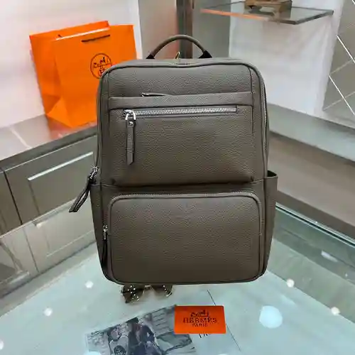 Her@mès Mochila Para Hombre Hecha De Cuero Original Superior Importado Versión Réplica De Alta Gama 