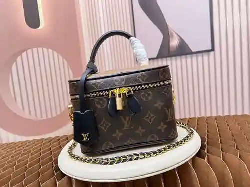 La bolsa de cosméticos LL está hecha de piel de vaca original importada, calidad de alta gama, factu