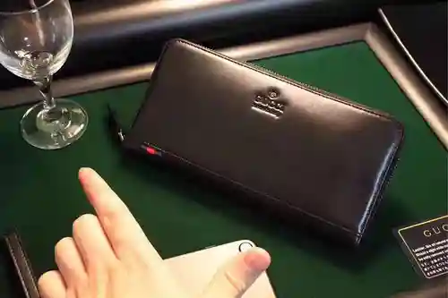 Cartera GUCC clip largo, fabricada en piel vacuno original importada, alta calidad, entrega en bolsa