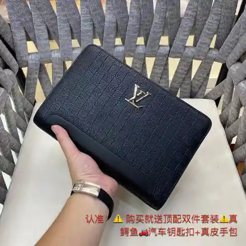 Bolso de mano para hombre LL, fabricado en piel de vacuno original importada, alta calidad, entrega 