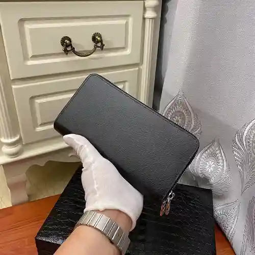 Cartera LL clip largo, fabricada en piel vacuno original importada, alta calidad, entrega en bolsa r
