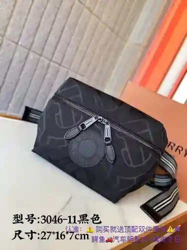 Riñonera para hombre BA@宝利, fabricada en piel de vacuno original importada, alta calidad, factura de