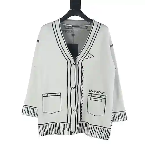 Cárdigan con dibujo bidimensional LV 23Fw