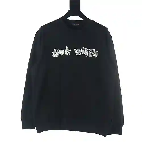 sudadera con cuello redondo y estampado de grafitis LV 23FW