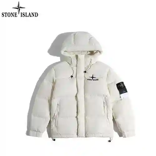Chaqueta de plumón esponjosa del mismo estilo con capucha para exteriores ST/Stone Island para hombr